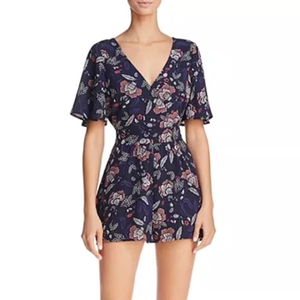 BB Dakota Floral Adelaide Romper w/ tie waist,  Size 4